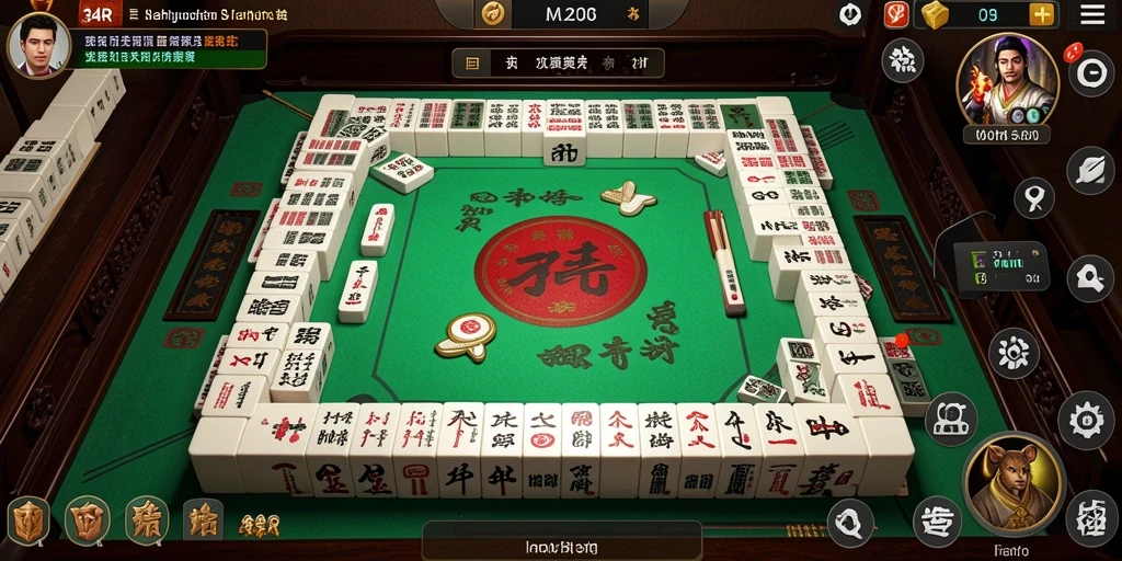 Tampilan gameplay seru dari aplikasi Mahjong 34R.