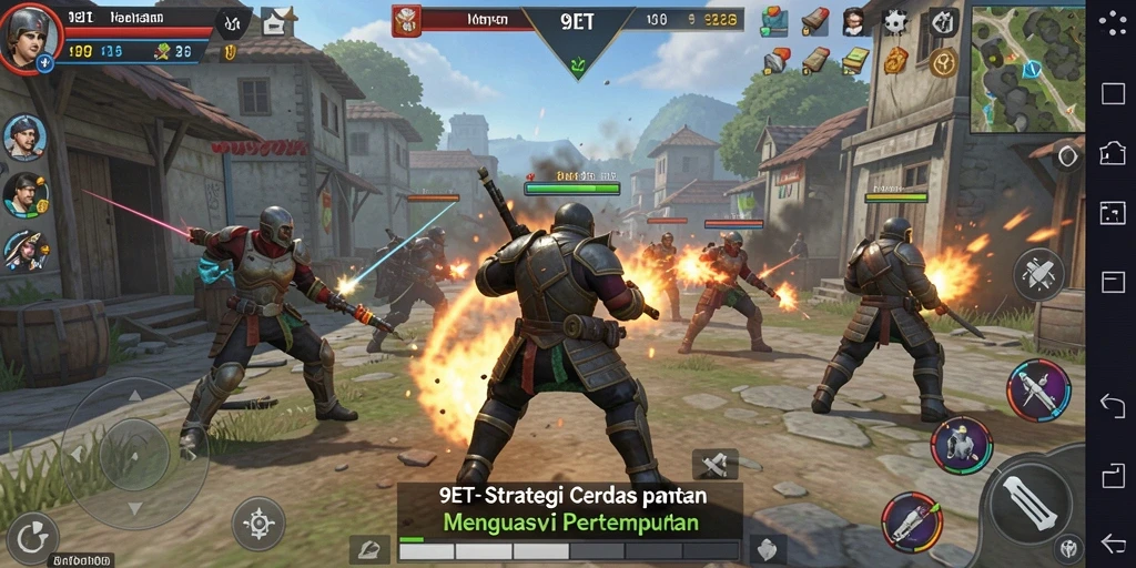 Tampilan gameplay strategis yang menegangkan di 9ET.