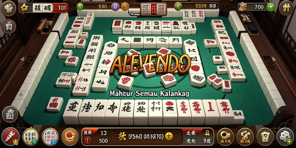 Tampilan gameplay ALEVENDO dengan tantangan Mahjong yang menarik.