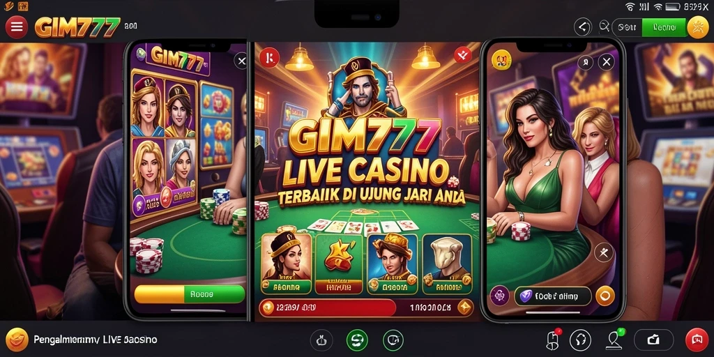 GIM777 menampilkan gameplay Live Casino yang mendebarkan dan interaktif.