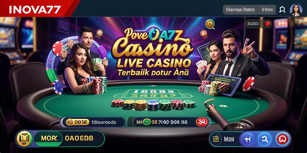 Tangkapan layar dari gameplay Live Casino di INOVA77 yang mendebarkan.