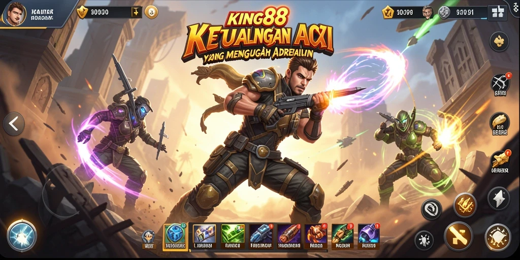 Tampilan aksi mendebarkan dari gameplay KING88 yang penuh tantangan.
