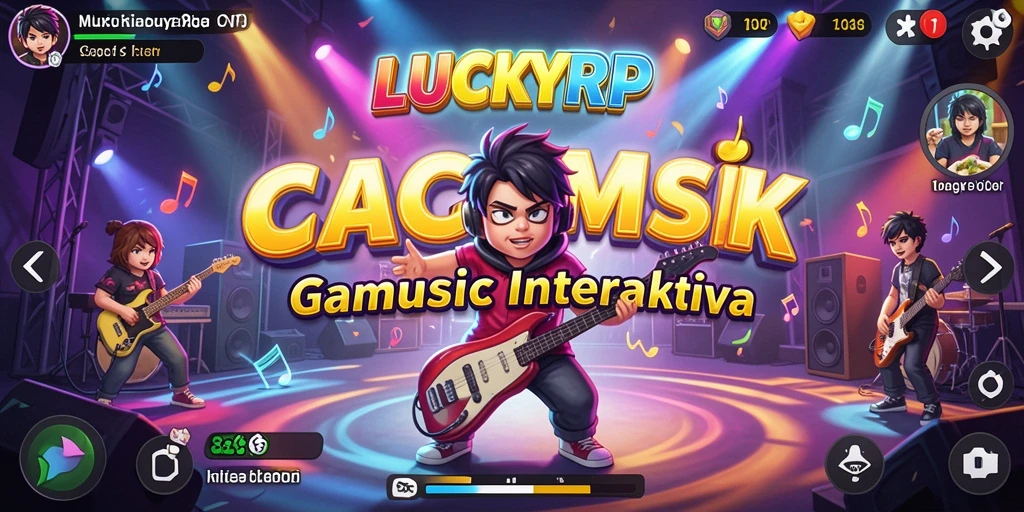 Menampilkan gameplay <strong>LUCKYRP</strong> yang seru dan interaktif dengan berbagai lagu.