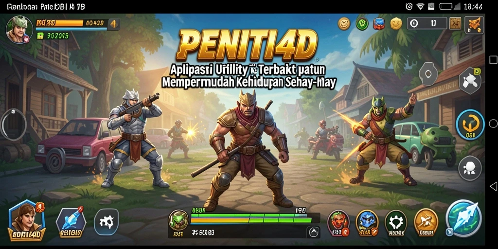 Tampilan antarmuka pengguna utama dari aplikasi PENITI4D yang efisien.