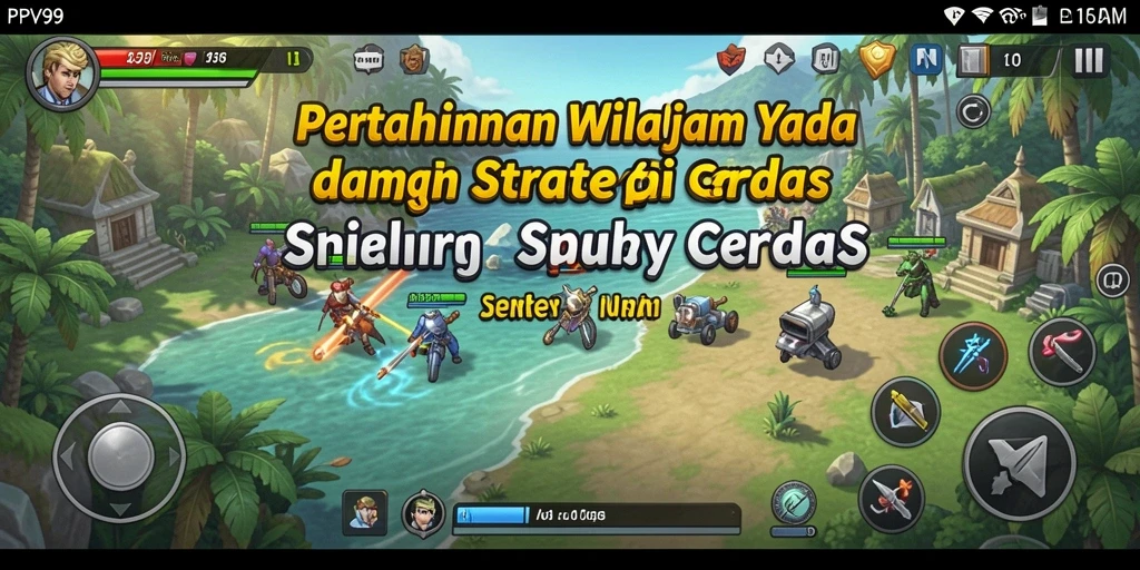 Tangkapan layar gameplay PPV99 menampilkan pertahanan menara yang dinamis.