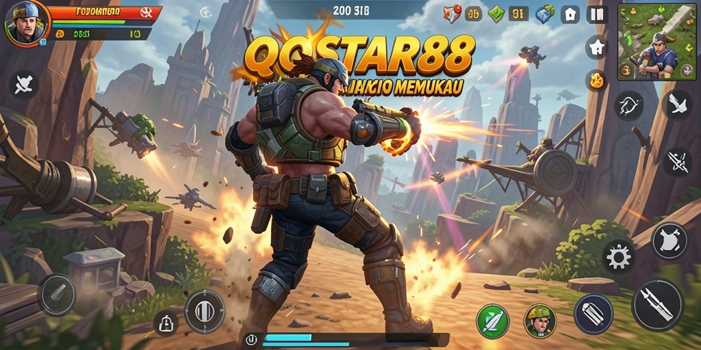 Tampilan aksi mendebarkan dalam QQSTAR88 yang pas untuk semua gamer.