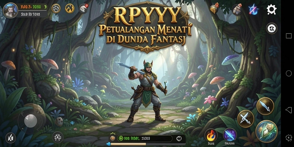 Tampilan gameplay RPYYY yang menakjubkan dengan lingkungan petualangan.