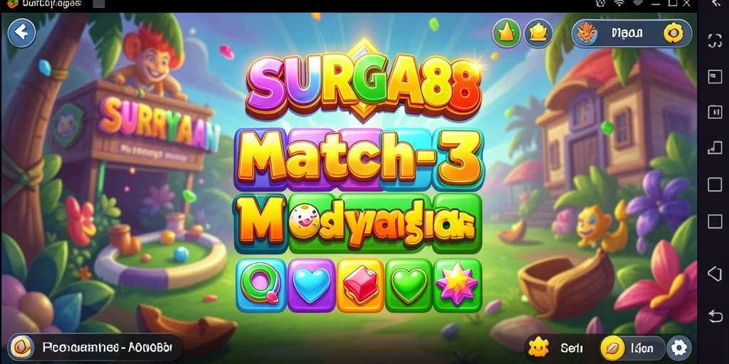 Screenshot SURGA88 menampilkan momen seru pencocokan buah-buahan.
