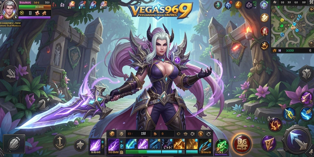 Tangkapan layar menampilkan pertempuran epik dalam dunia MMORPG VEGAS969.